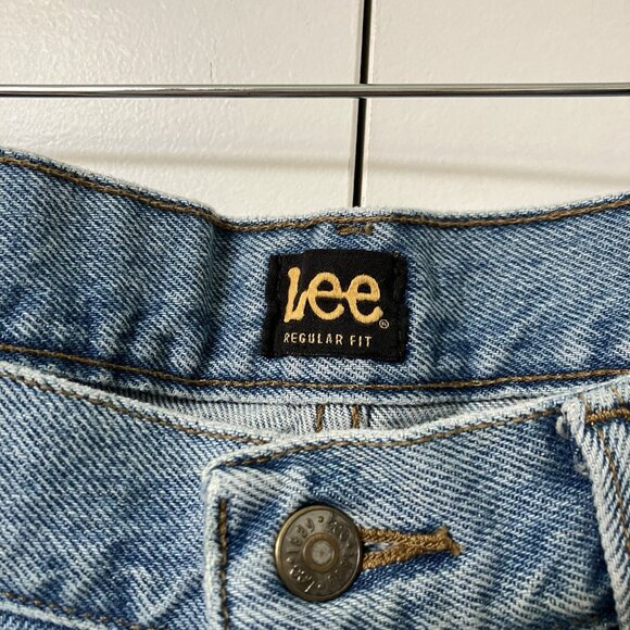Vintage Lee Jeans Mens 36x29 Blue Denim Straight Leg Western Regular Fit - Picture 4 of 11